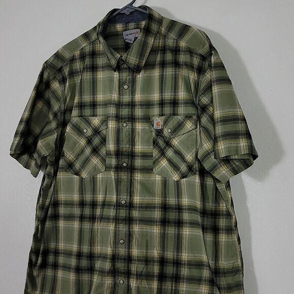 Carhartt  Plaid Short Sleeve  Button up Shirt - Picture 2 of 10